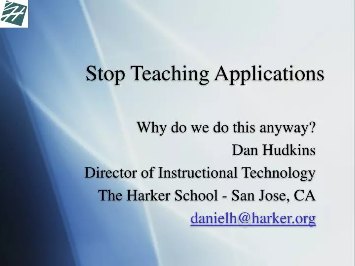 stop teaching applications