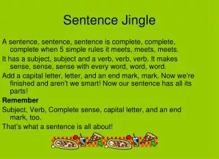 Sentence Jingle