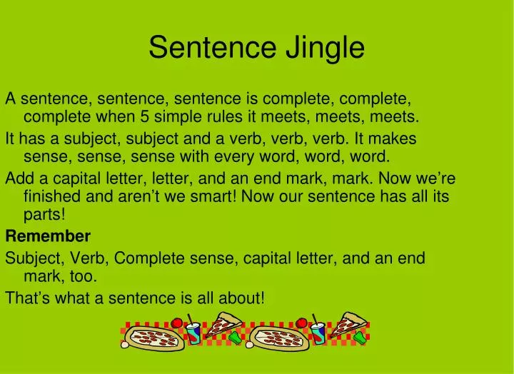 sentence jingle