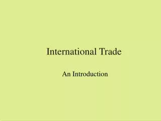 International Trade