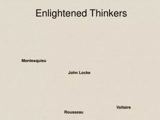 Enlightened Thinkers
