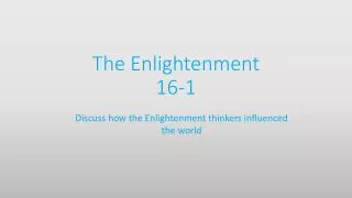 The Enlightenment 16-1