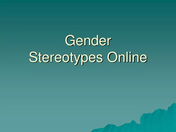 gender stereotypes online