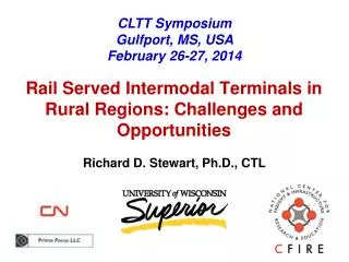 Rail Served Intermodal Terminals in Rural Regions: Challenges and Opportunities
