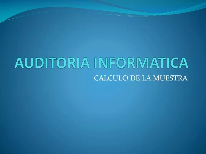 auditoria informatica