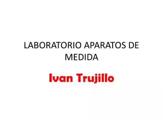 laboratorio aparatos de medida