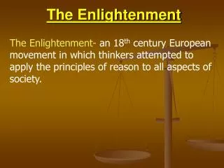 The Enlightenment