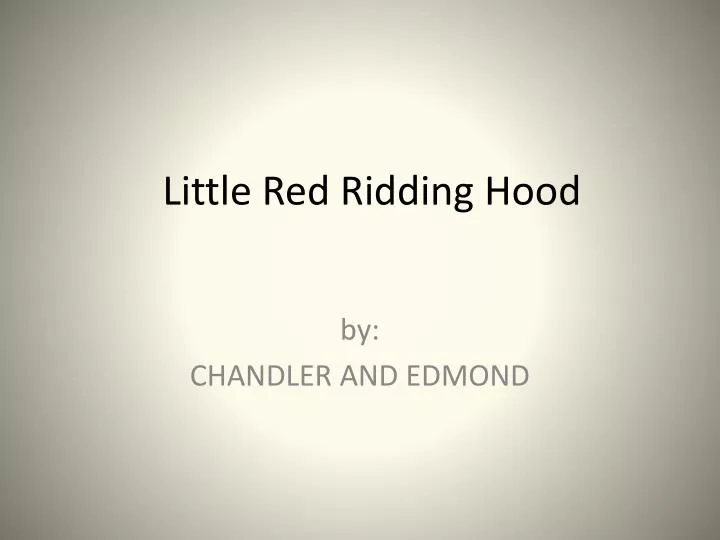 little red ridding hood