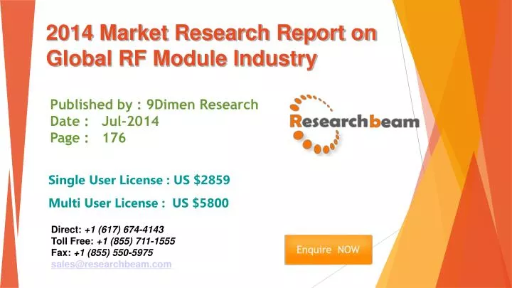 2014 market research report on global rf module industry