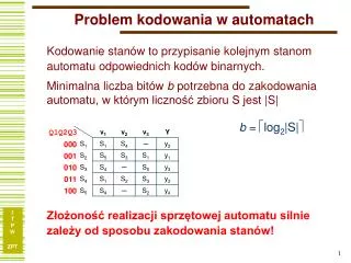 problem kodowania w automatach