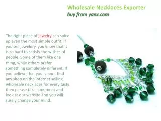 Wholesale Necklaces Exporter