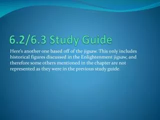 6.2/6.3 Study Guide