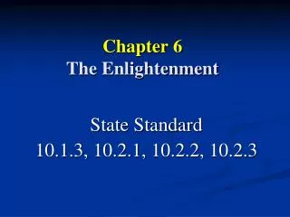Chapter 6 The Enlightenment