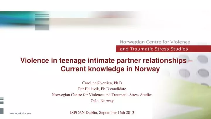 violence in teenage intimate partner relationships current knowledge in norway