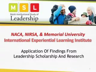 NACA, NIRSA, &amp; Memorial University International Experiential Learning Institute