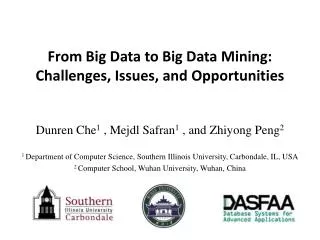 From Big Data to Big Data Mining: Challenges , Issues, and Opportunities