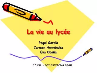 la vie au lyc e