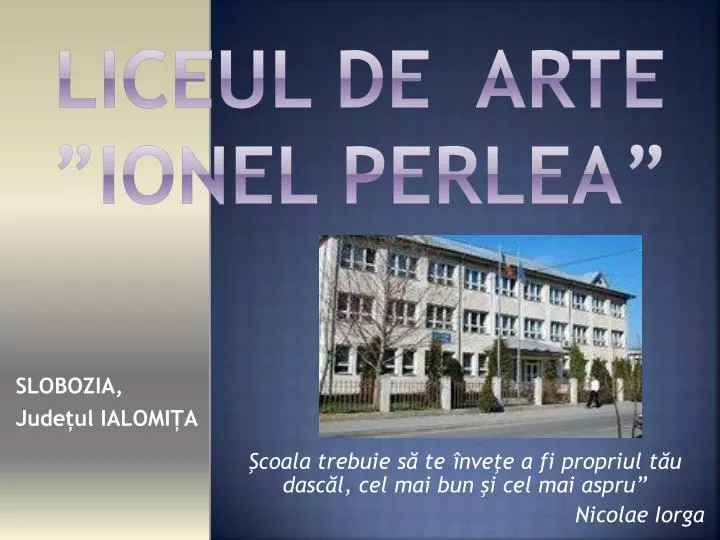 liceul de arte ionel perlea