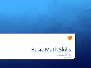 Basic Math Skills