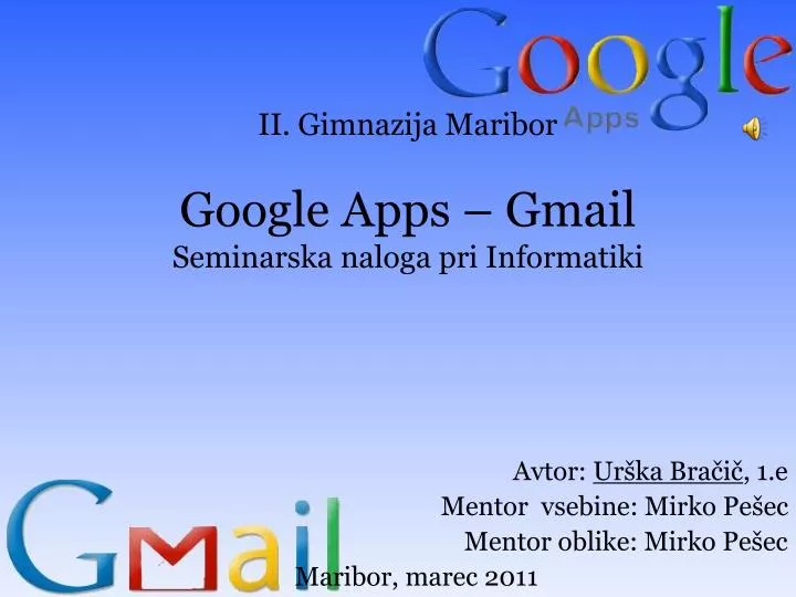 ii gimnazija maribor google apps gmail seminarska naloga pri informatiki