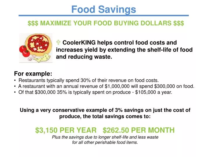 food savings