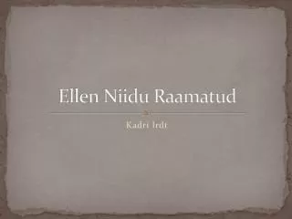 ellen niidu raamatud
