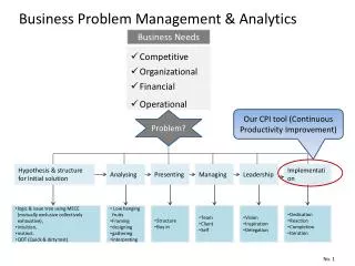 Business Problem Management &amp; Analytics