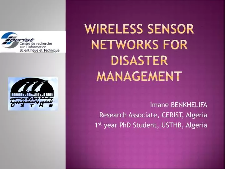 wireless sensor networks for disaster management