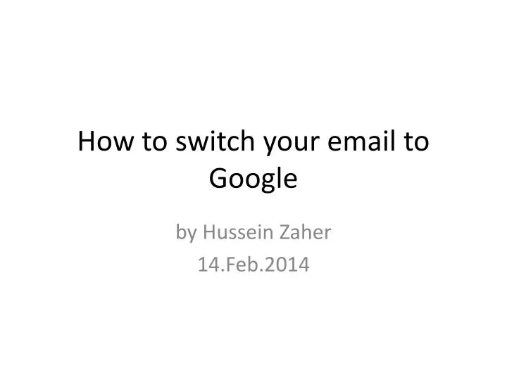 how to switch your email to google