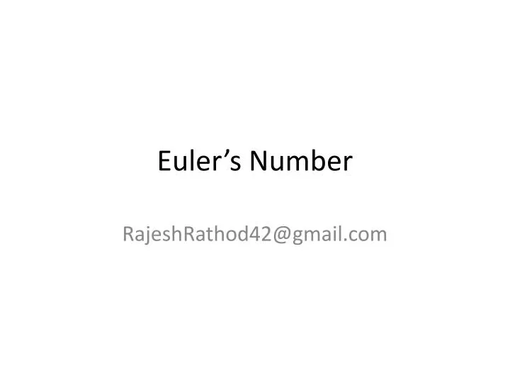 euler s number