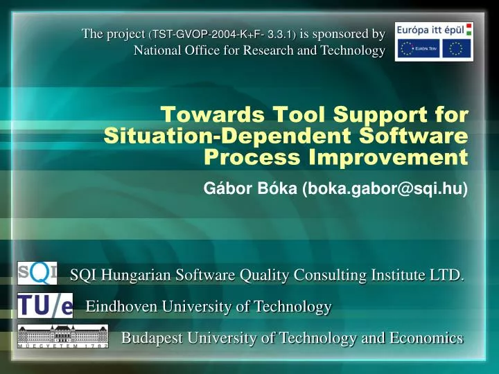 towards tool support for situation dependent software process improvement