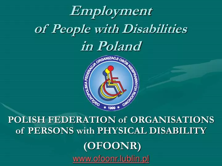 employment o f people with d isabilities in poland