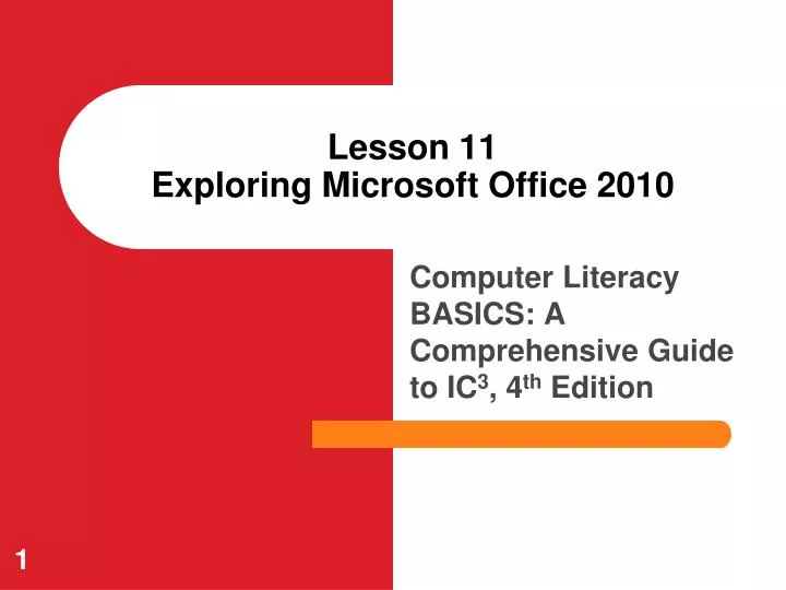 lesson 11 exploring microsoft office 2010