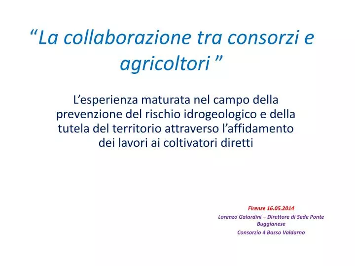 la collaborazione tra consorzi e agricoltori