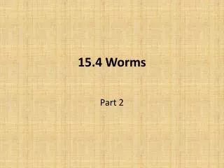 15.4 Worms