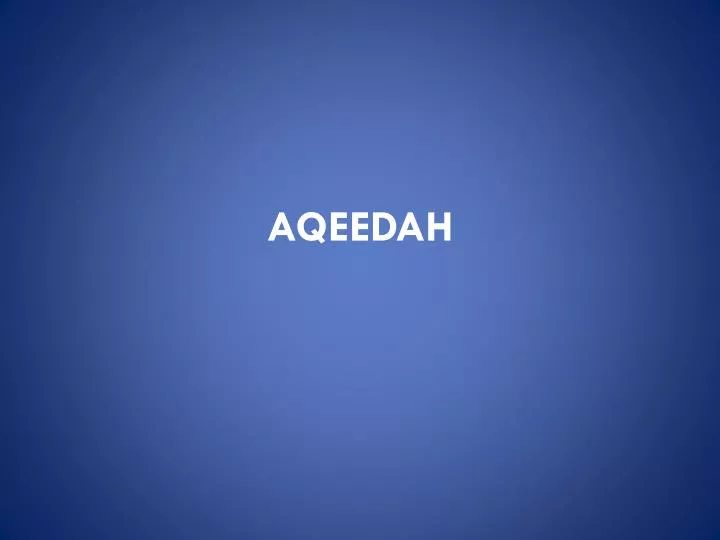 aqeedah