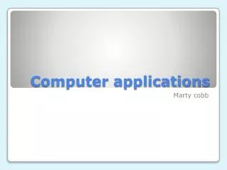 Computer applications