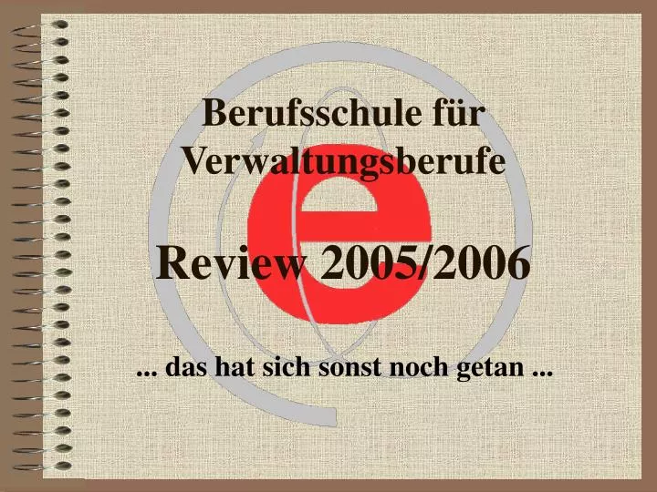 berufsschule f r verwaltungsberufe review 2005 2006