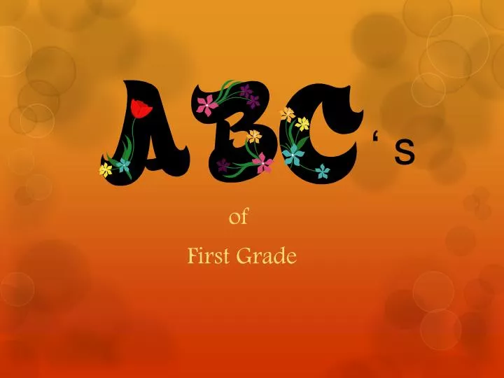 of first grade