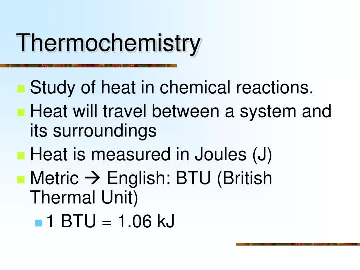 thermochemistry