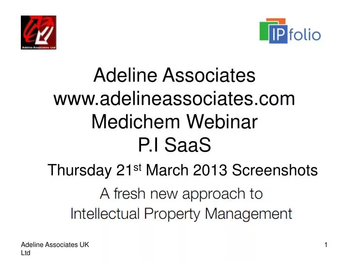 adeline associates www adelineassociates com medichem webinar p i saas