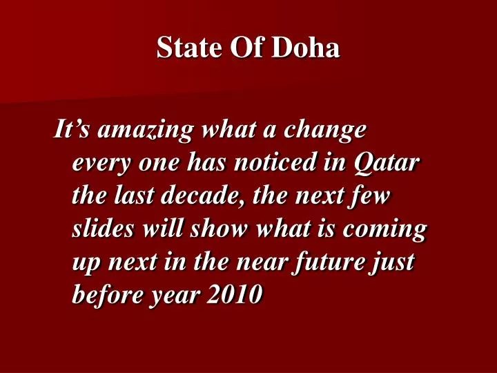 state of doha