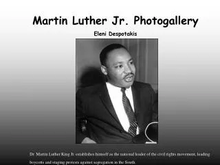 Martin Luther Jr. Photogallery Eleni Despotakis