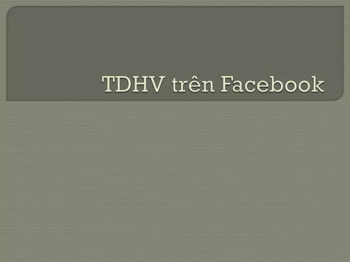 tdhv tr n facebook