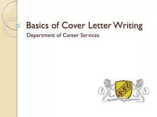 Basics of Cover Letter Writing