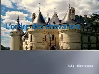 l ordre des chevaliers
