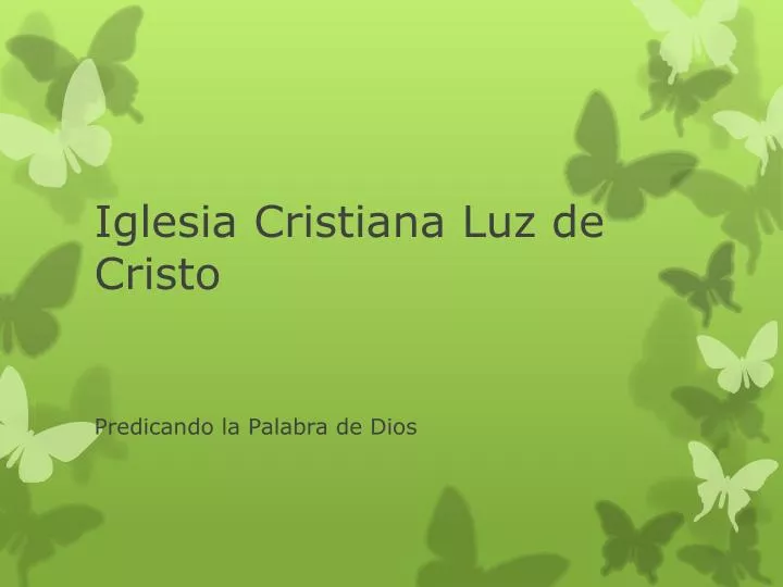 iglesia cristiana luz de cristo