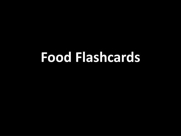 food flashcards