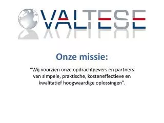 onze missie
