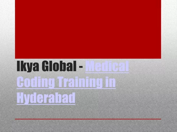 ikya global medical coding training in hyderabad